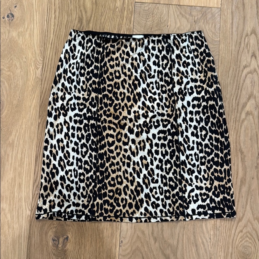 Ganni Black and White Mini Slip Skirt NWT size L